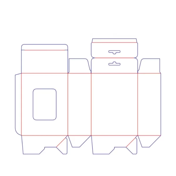 Self-locking Bottom Box with Window and Hook